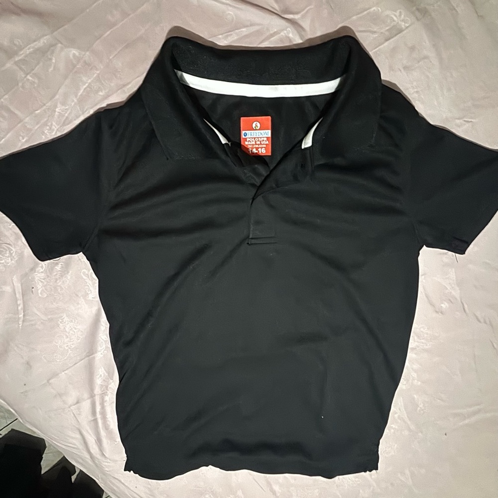 Black Polo Shirt Kid 14-16